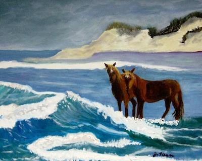 Outer Bank Horses by Joan Keen