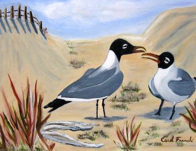 Laughing Gulls by Carol Franchi