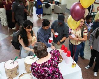 An ice cream social was held after the check presentation.