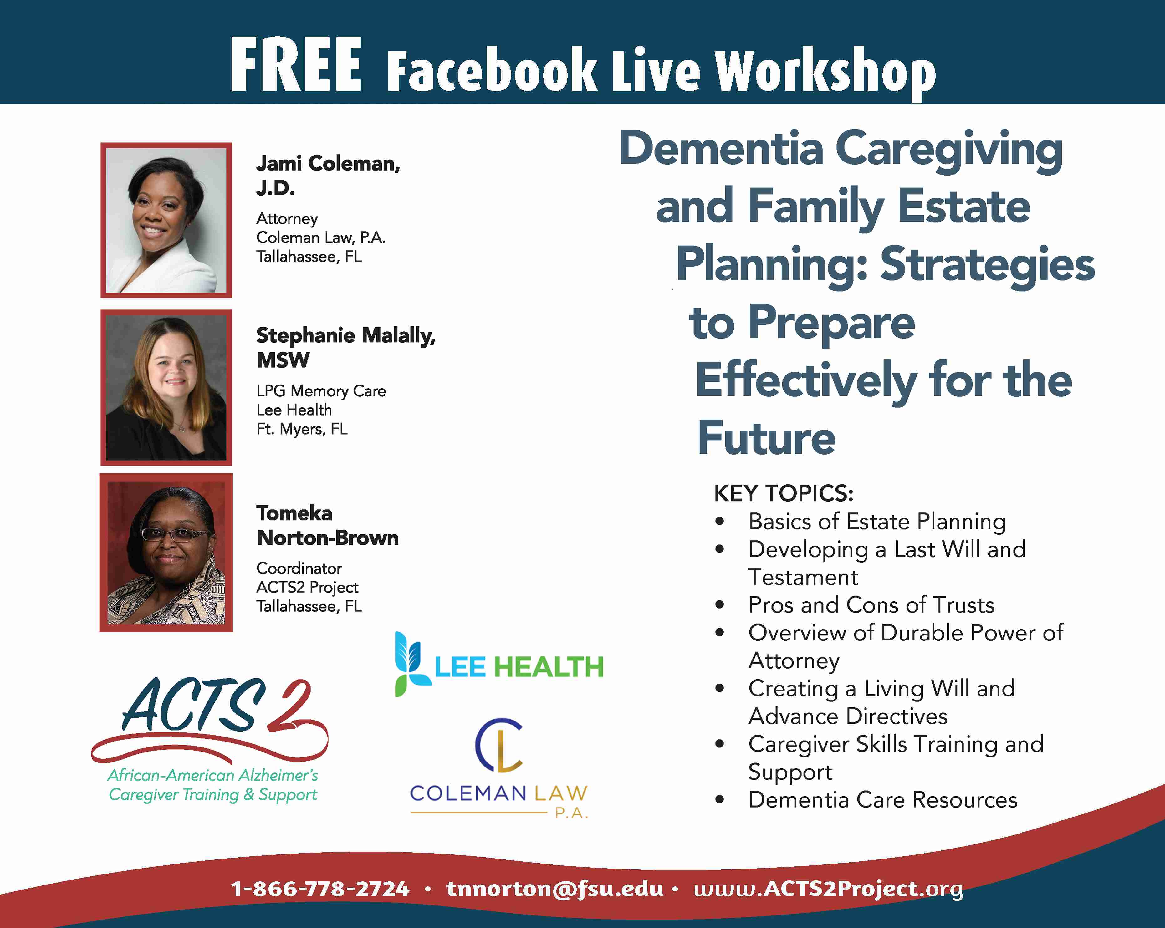 ACTS2 Workshop: Dementia Caregiving and Family Estate Planning: Strategies to Prepare Effectively for the Future