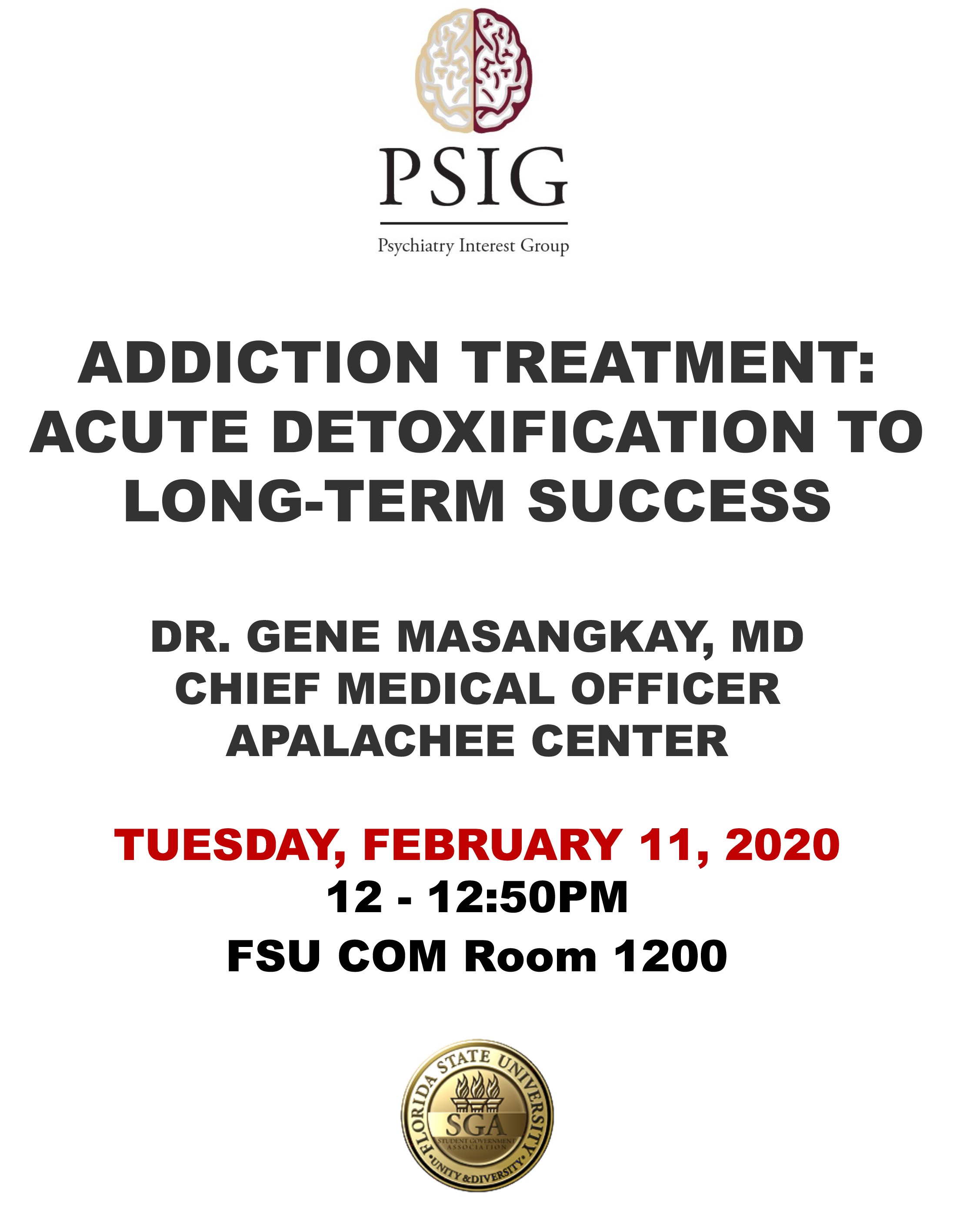 Addiction event flyer - Feb. 11