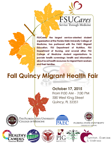 Fall Quincy Migrant Fair Flyer