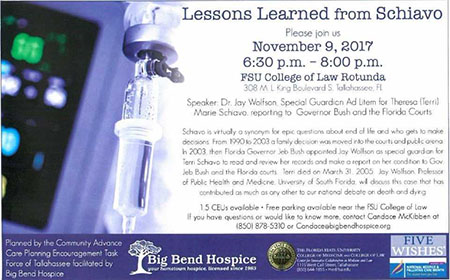 "Lessons Learned from Schiavo"  Flyer