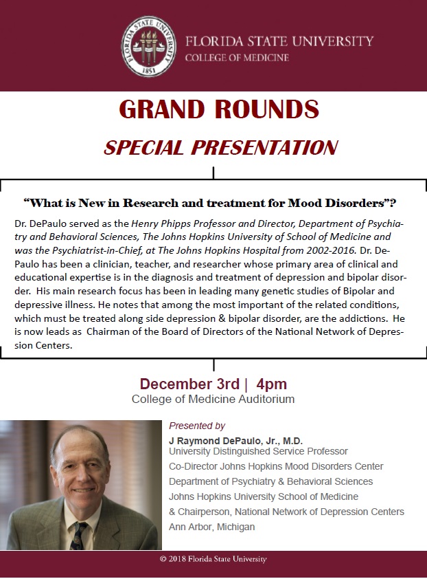 Grand Rounds Special Presentation: J Raymond DePaulo Jr., M.D.
