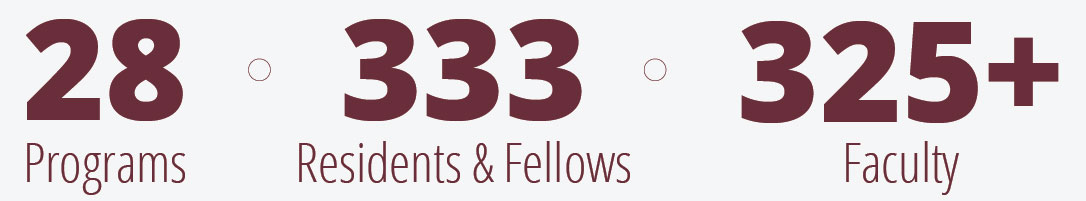 28 Programs, 333 Residents & Fellows, 325+ Faculty