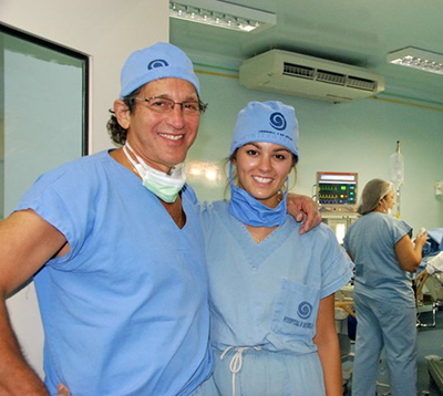 Gabriella Glassman and her father.