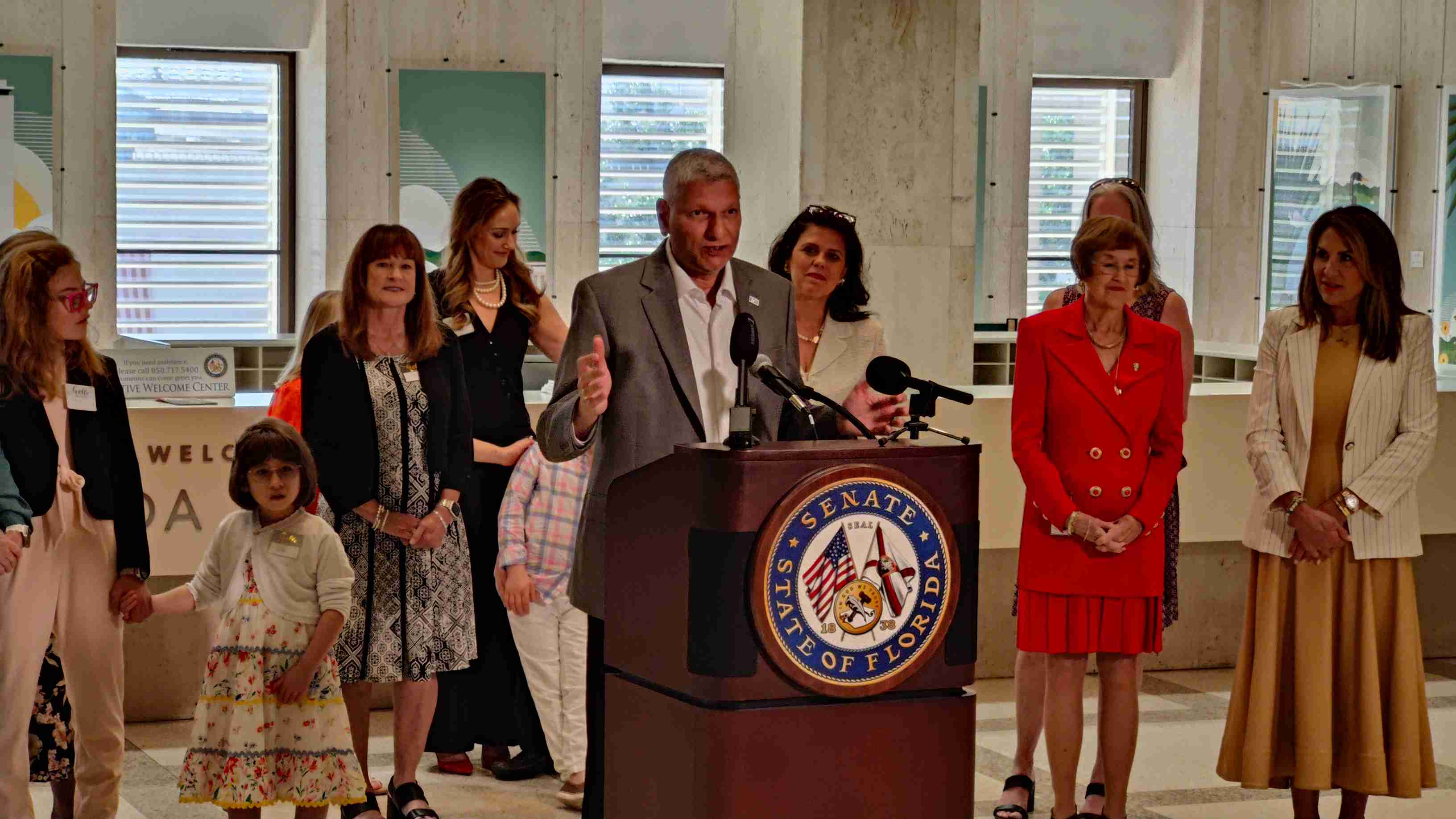 Pradeep Bhide speaking at the Florida State Capitol