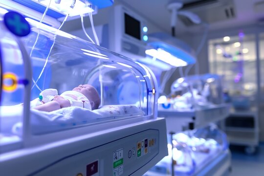 Image of a premature baby in an incubator.