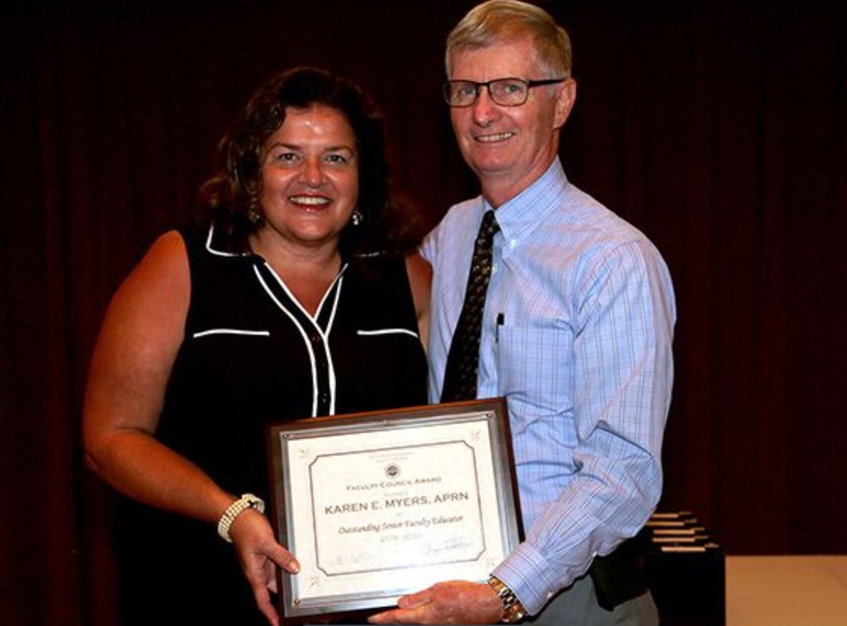 Karen Myers, recipient of the Outstanding Senior Faculty Educator Award
