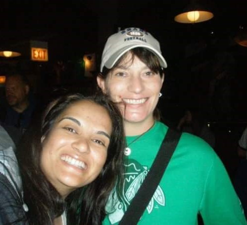 Karen Haq, left, and Elizabeth Fields