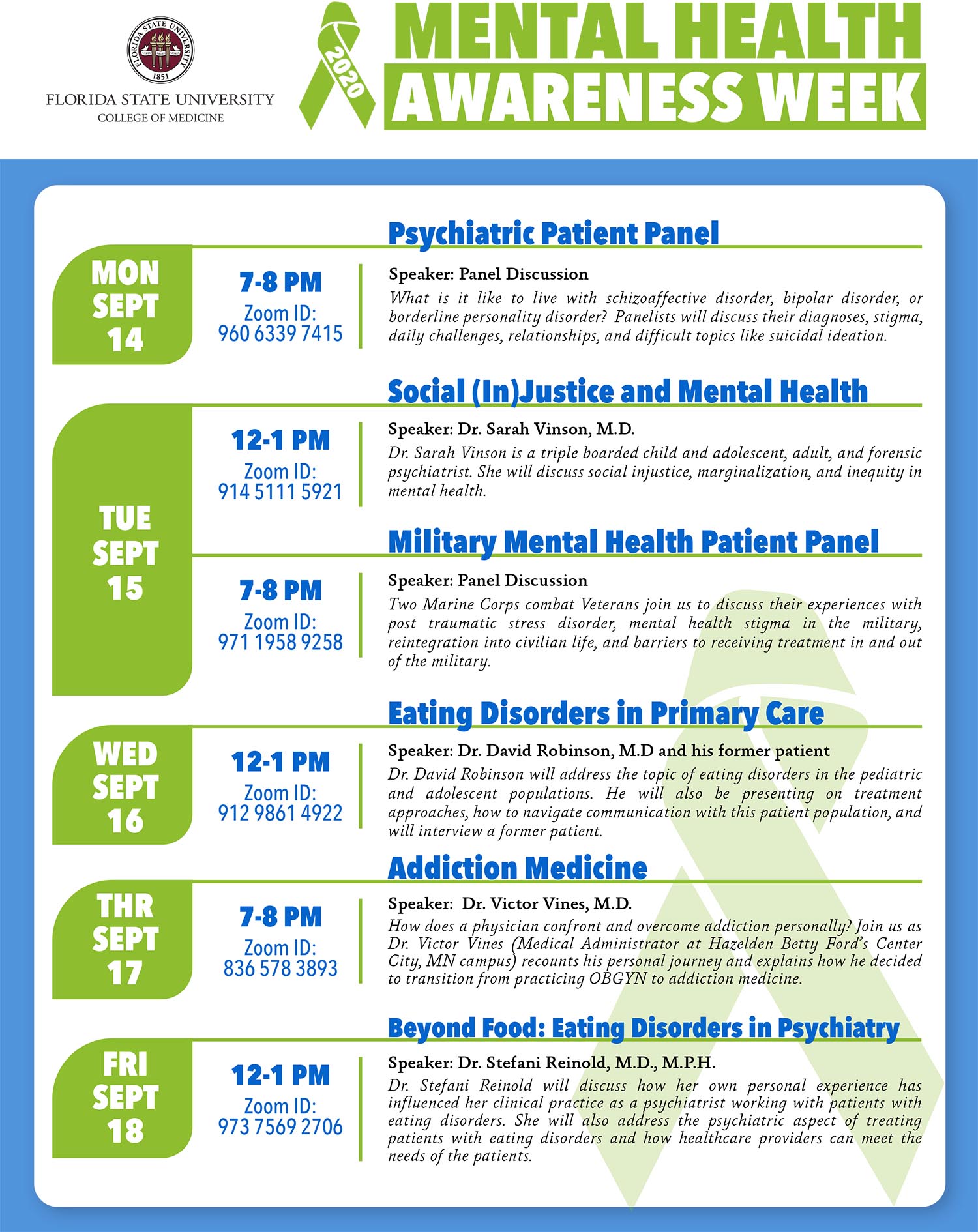 Mental Health Awareness Week (Sept. 14-18) | College of Medicine