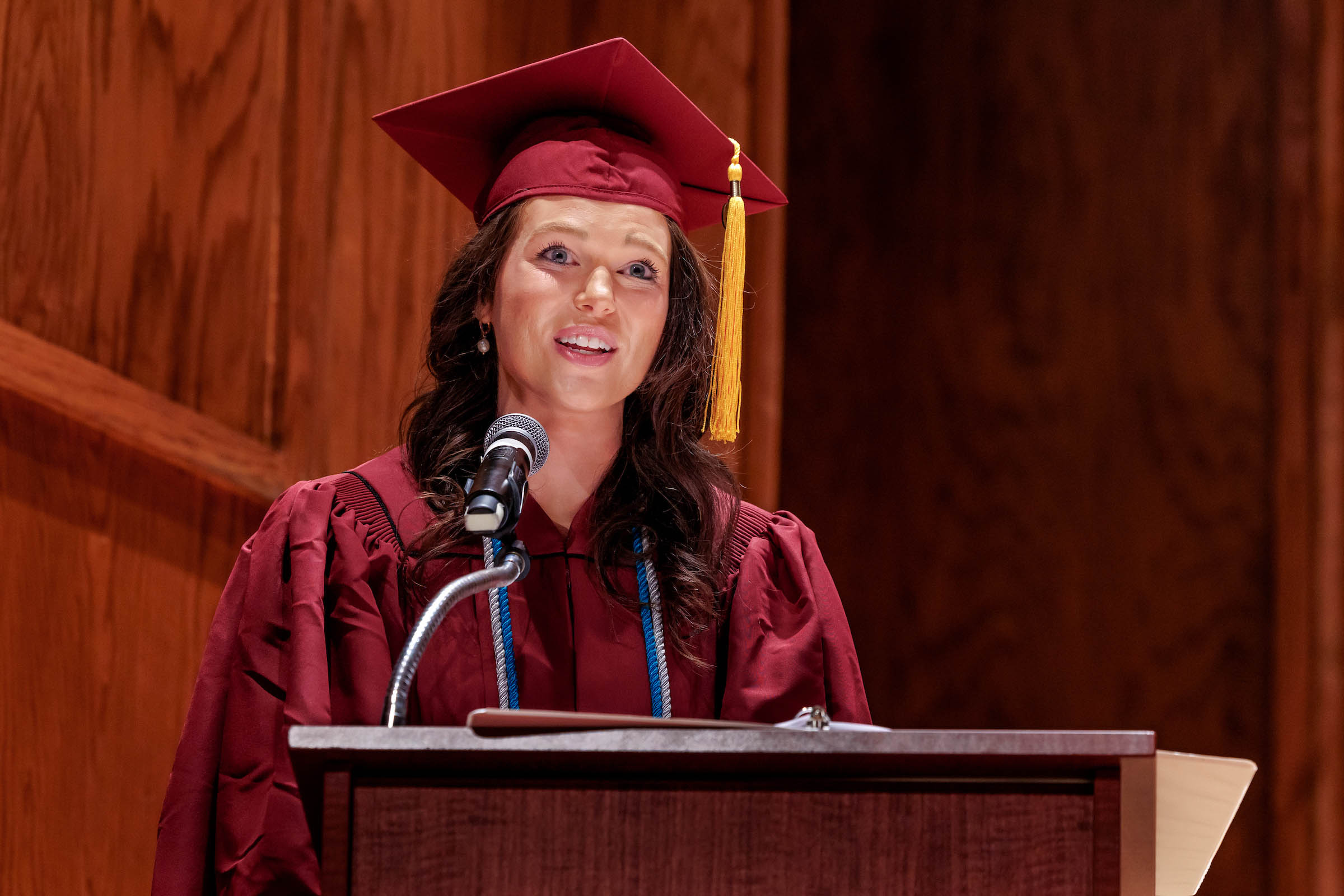 Class President, Mary Beth Brown, issues a challenge to her PA "family."