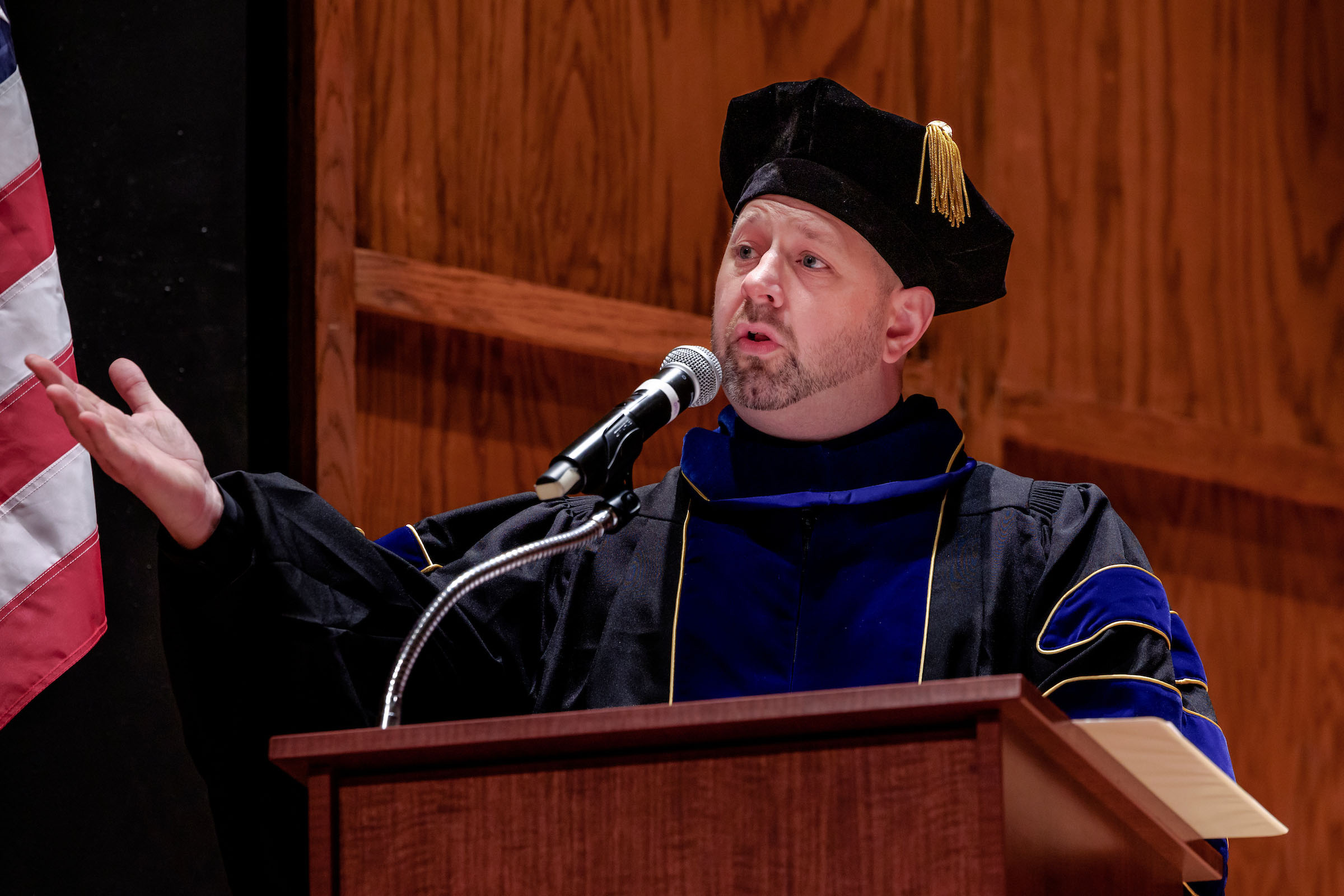 Robb Tomko, Ph.D. made his point with humor.