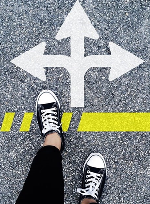 Standing at an intersection