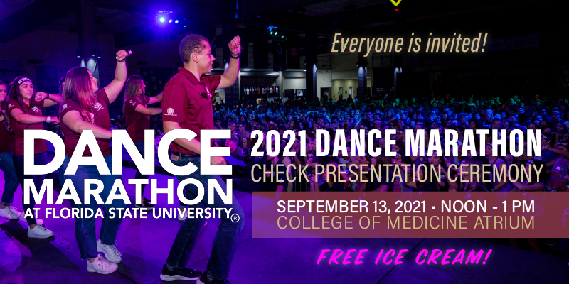 Dance Marathon check presentation