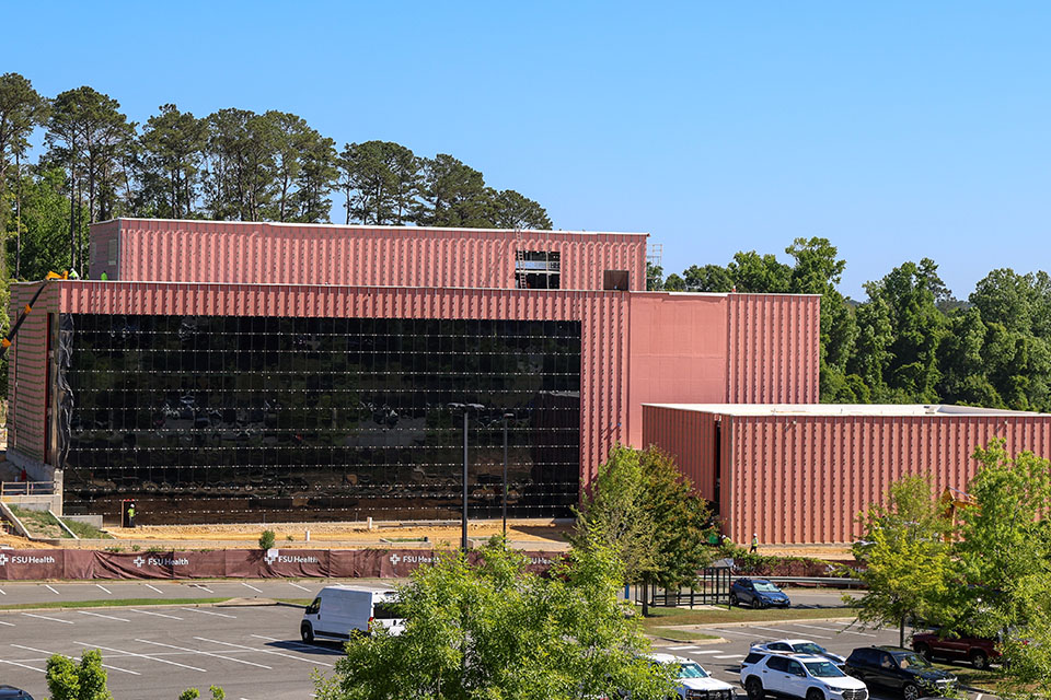 Academic Health Center on TMH Campus that is under construction. Most of the exterior is up.