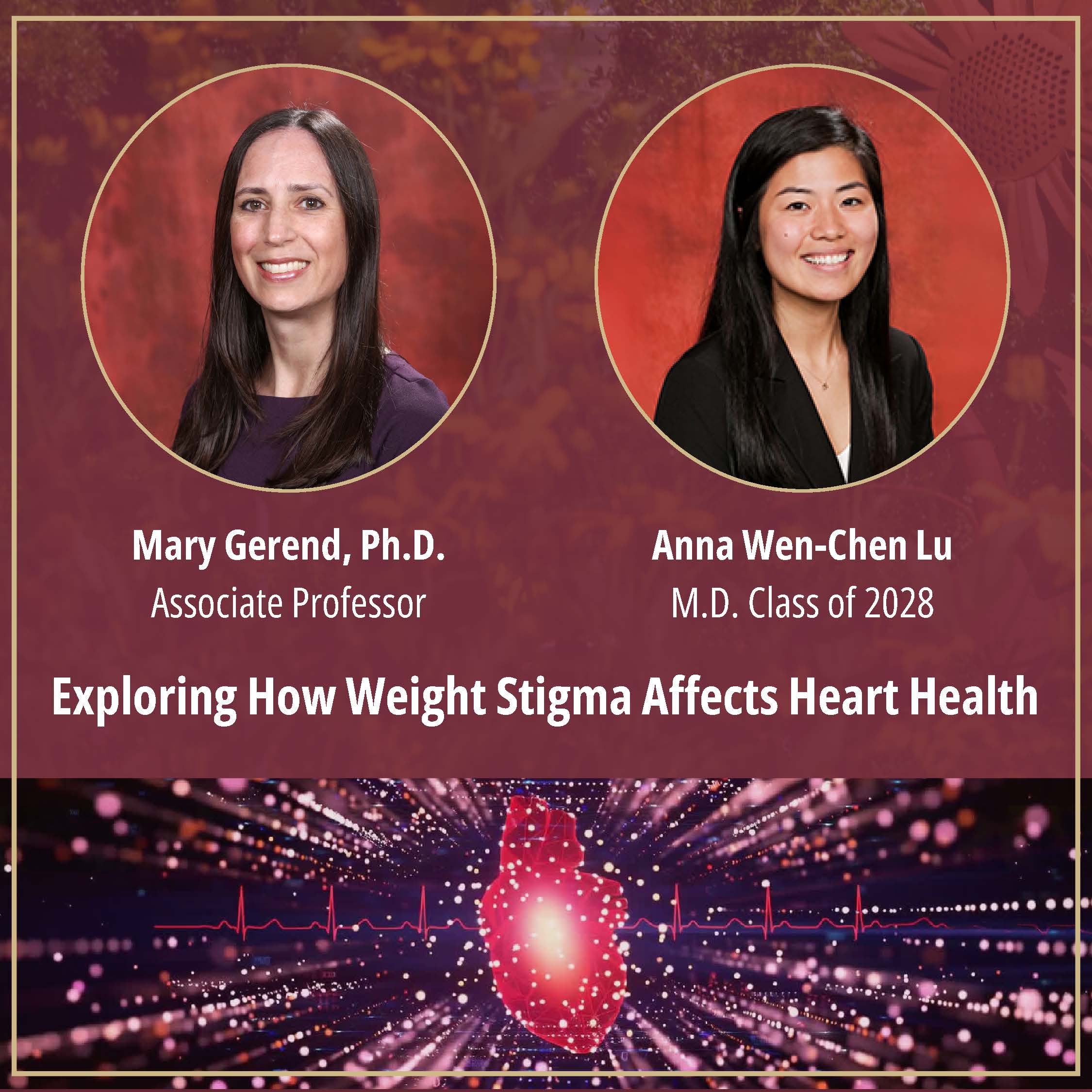 Graphic with head shots of Mary Gerend and Anna Lu at top and the title of their publication below.