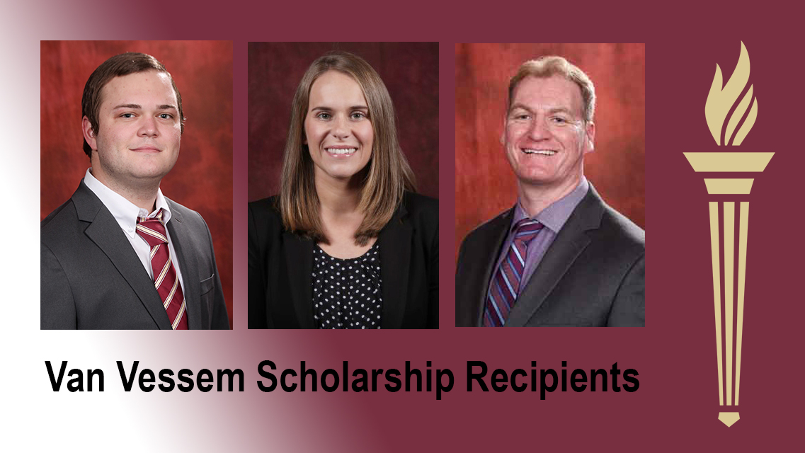 Trio receives Van Vessem Memorial Scholarship