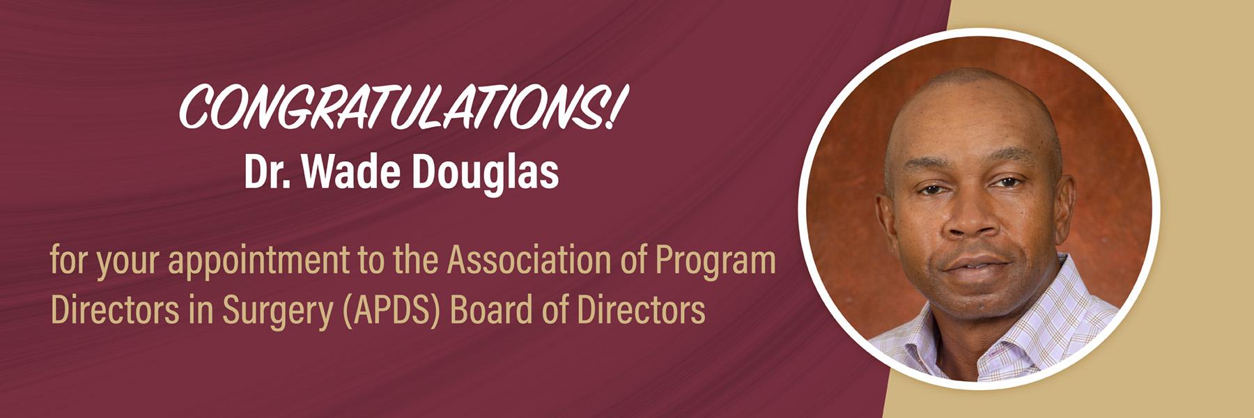 Congratulations Dr Douglas