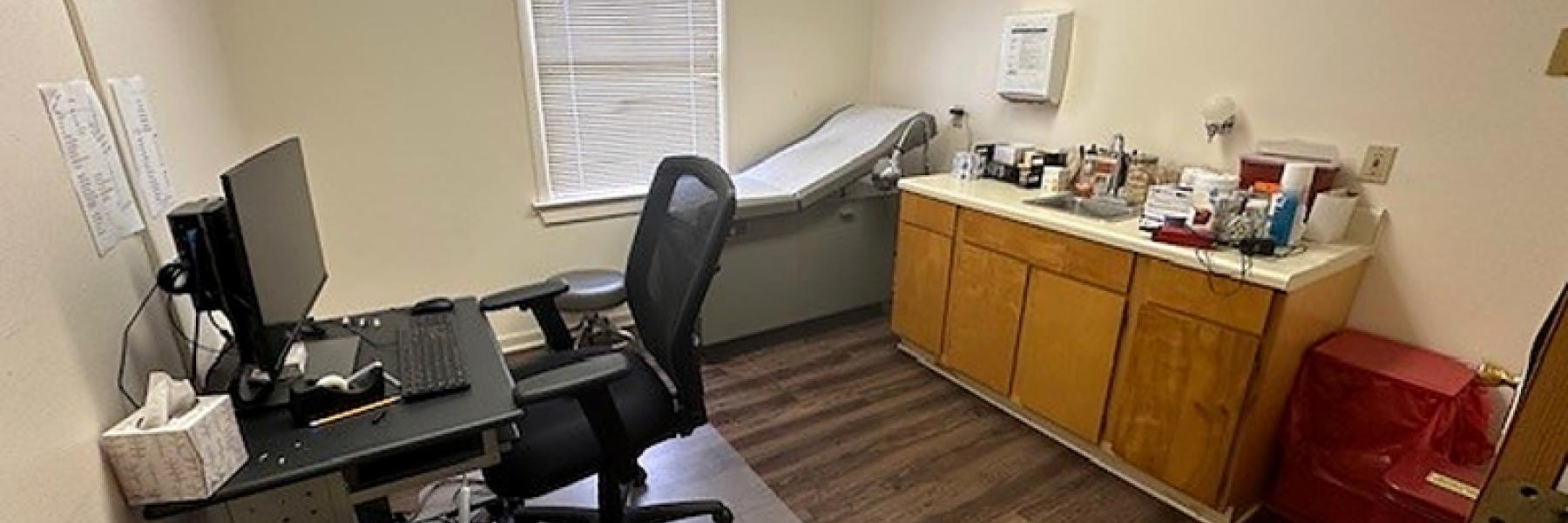 Clinic Room at James A. Shanks Middle School Health Clinic