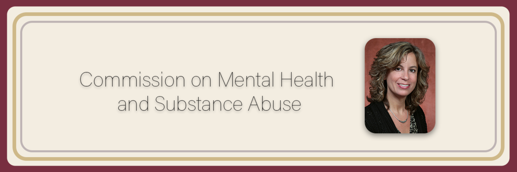 Commission on Mental Health and Substance Abuse banner