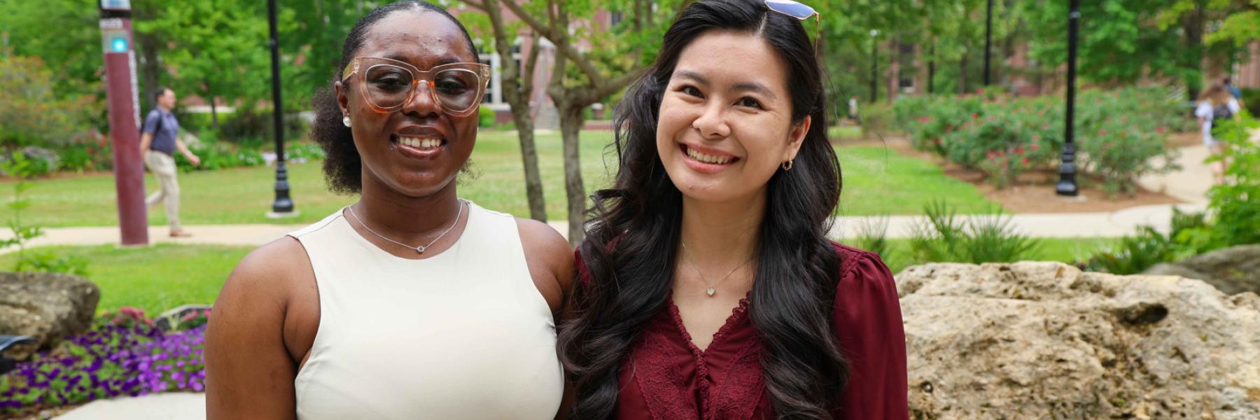 Sophia Owutey and Hyeje Sumajit were winners in the 3MT competition.