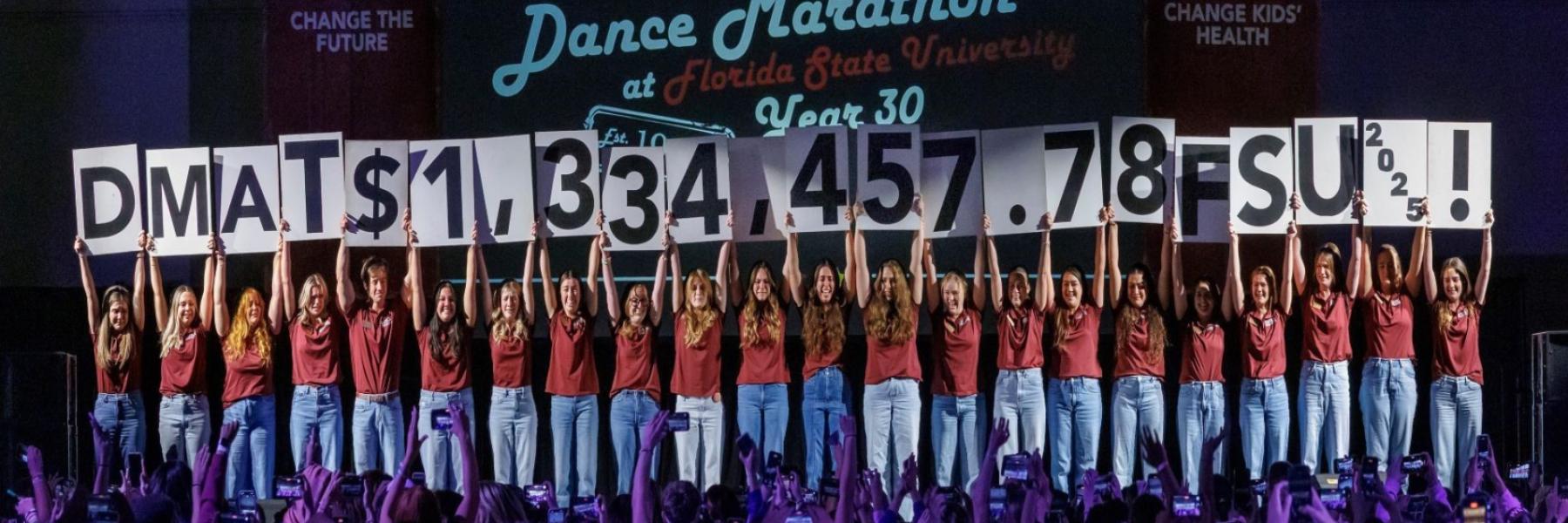 The Dance Marathon team reveals the 2025 total of $1,334,457.