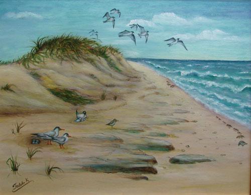 Beach at Gulf by Tadako Knight
