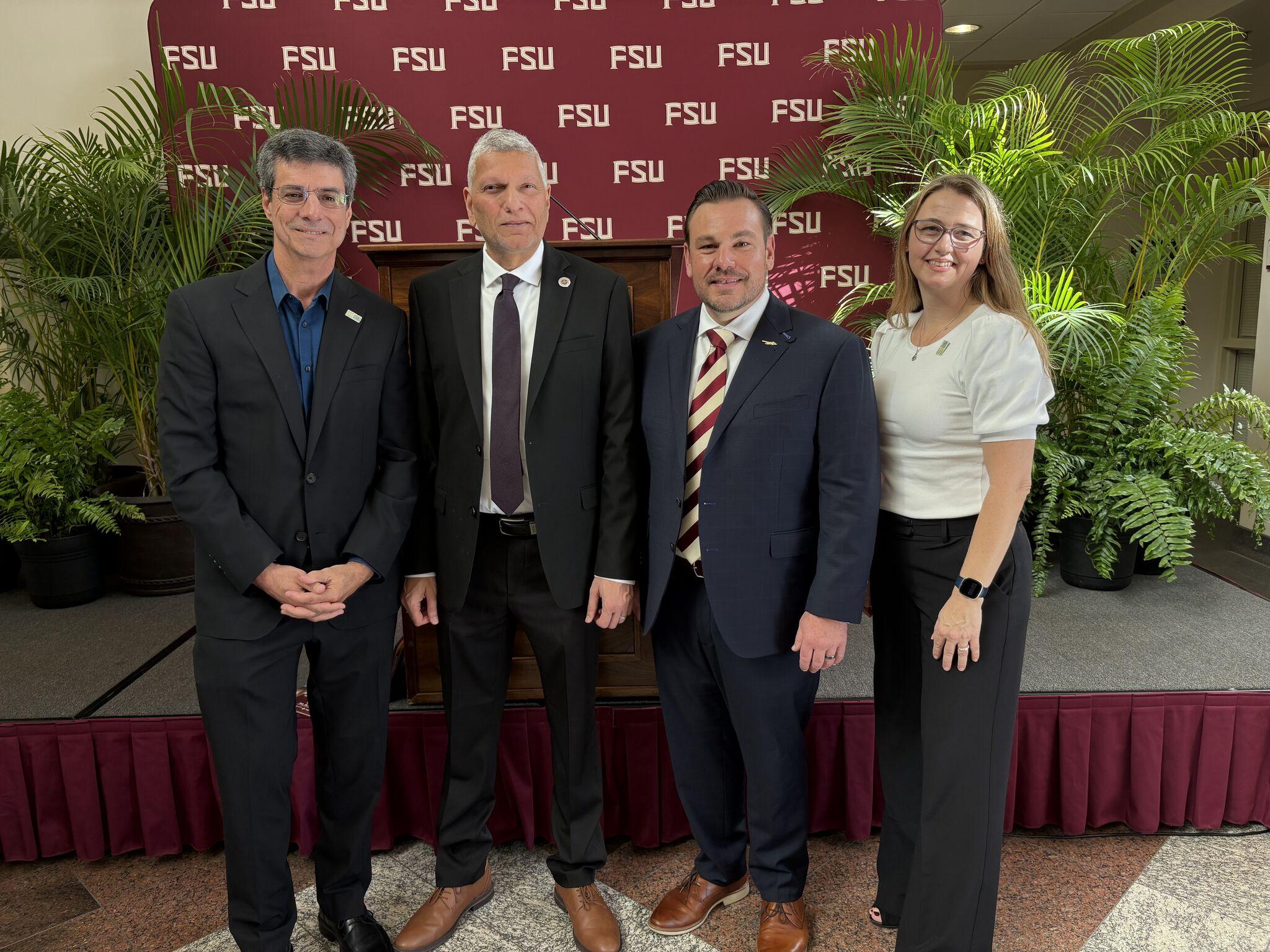 MFRF President Kevin Romer, Pradeep Bhide, Adam Anderson, & Oralea Marquardt