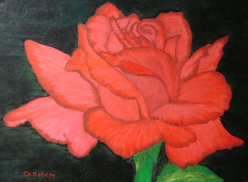 Red Rose By Carmen Burton