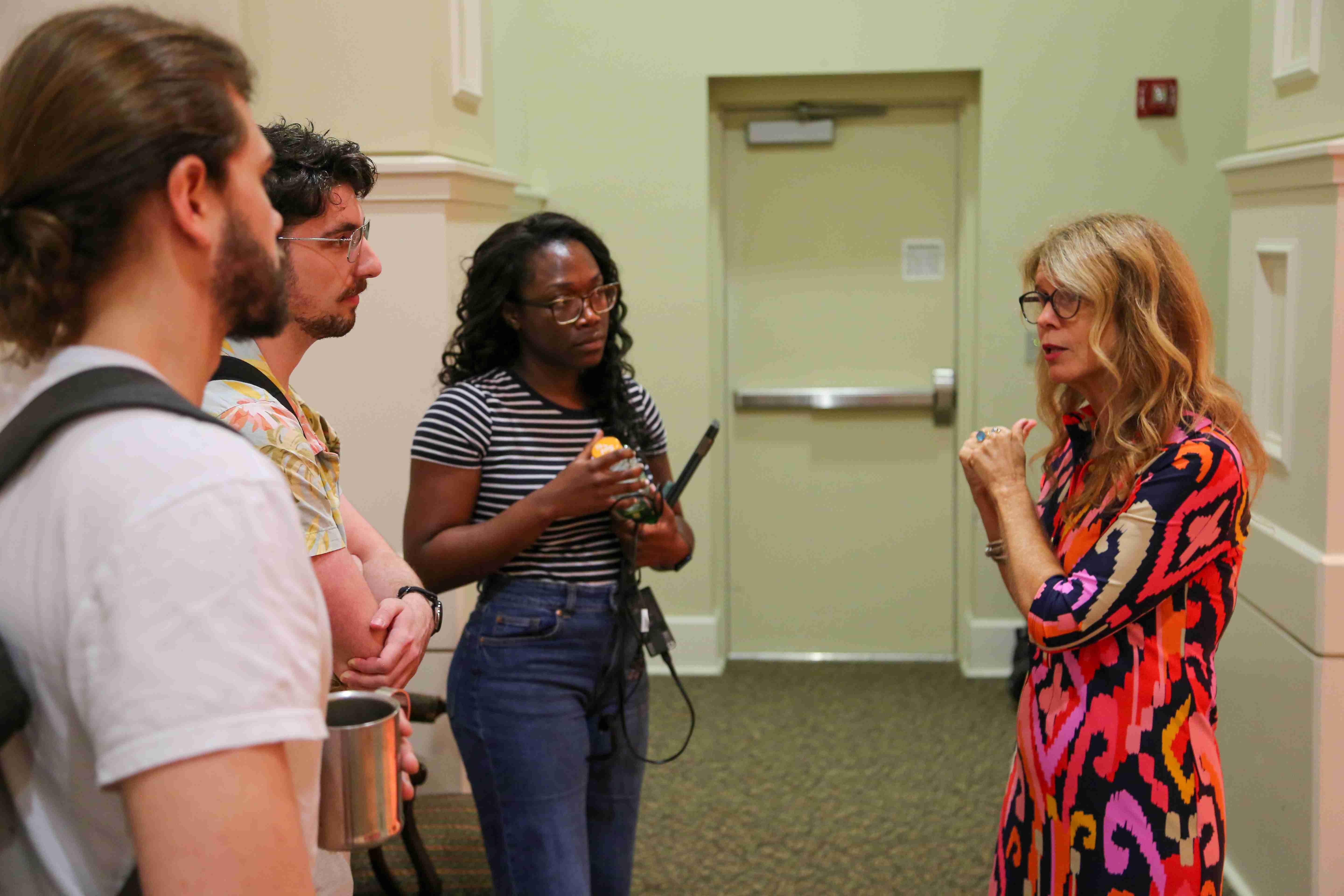 Mary Mayhew with Students