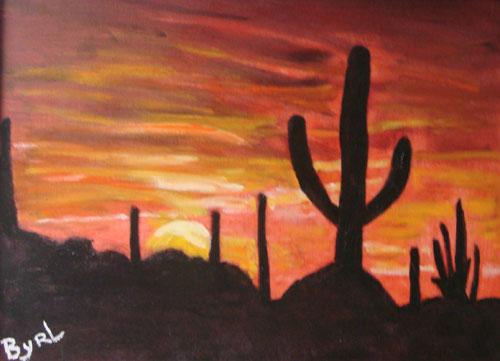 Arizona Sunset by Byrl Clayton