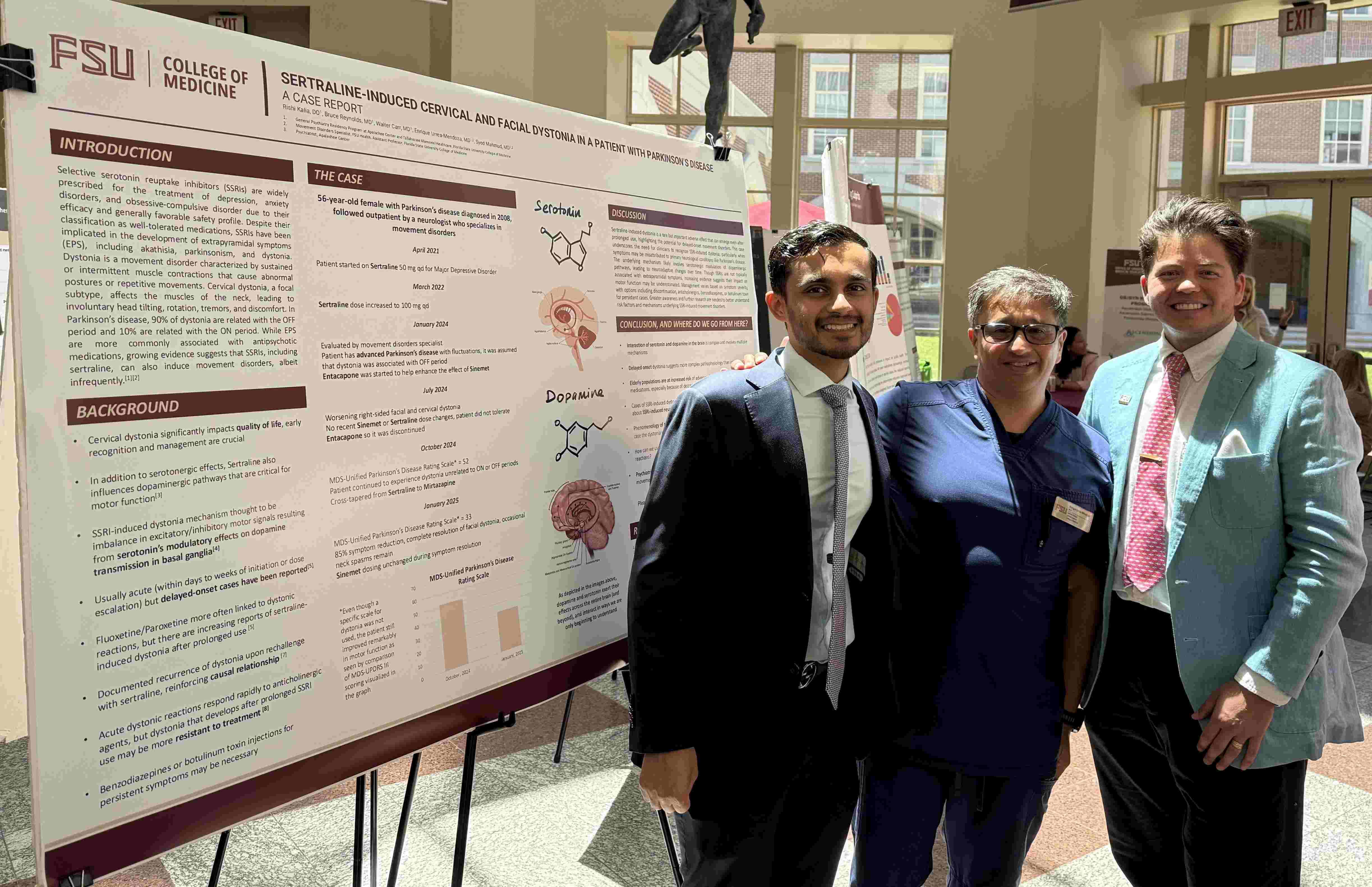 Resident Dr. Rishi Kalia, Dr. Urrea-Mendoza, Resident Dr. Walter Carr