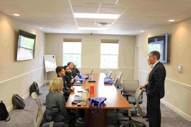 Residents in a conference room