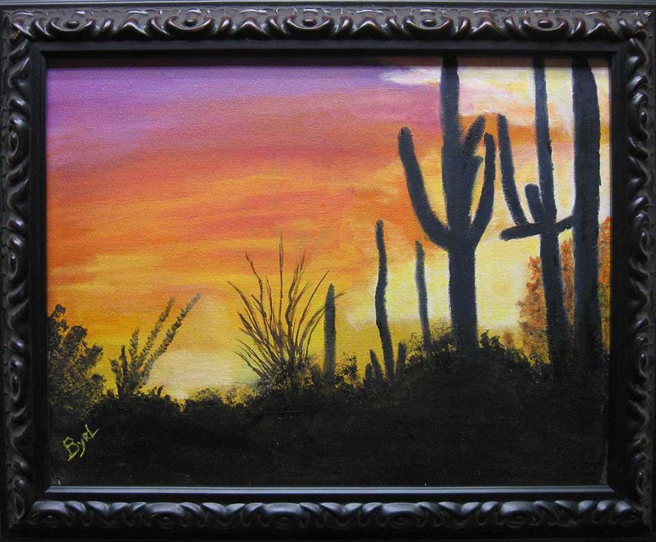 Arizona Desert Sunset by Byrl Clayton