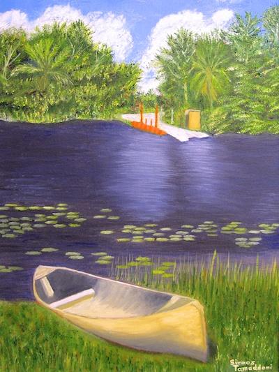 River Canoe by Siroos Tamaddoni