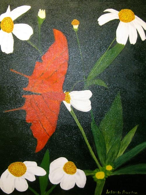 Wildflower and Butterfly by Carmen Burton