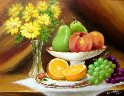 Fruit and Flowers by Mary Hafner