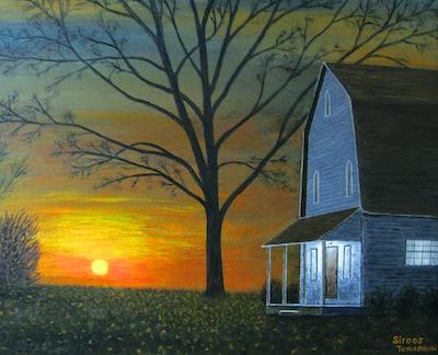 Amish Sunset by Siroos Tamaddoni