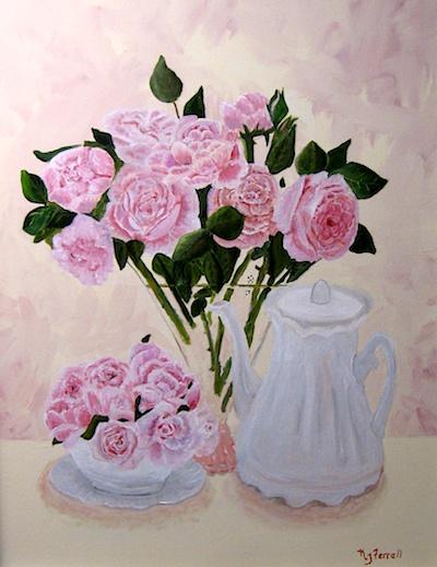 Pink Roses by Kathy Ferrell