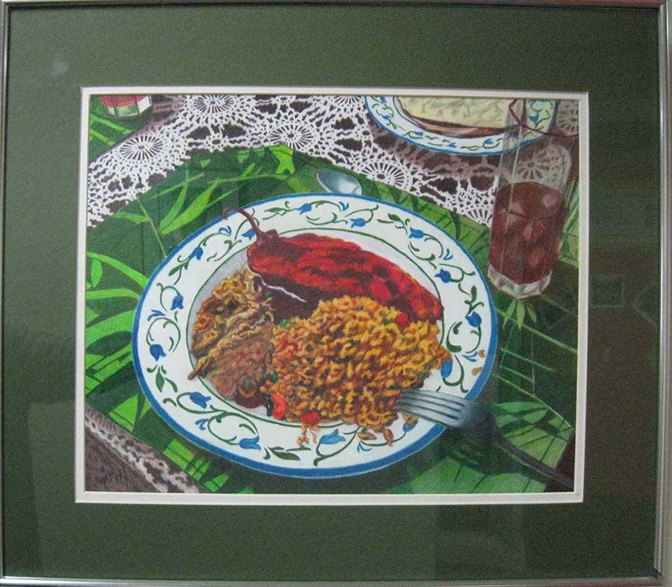 Mexican Dinner Plate by Margaret Hamilton