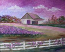 Radiant Orchid Landscape by Mary Hafner