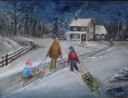 Winter Twilight by Mary Hafner	