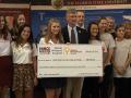 FSU Dance Marathon presents a check to the FSU College of Medicine