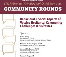 Flyer for inaugural FSU BSSM Community Rounds event
