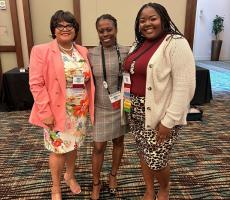 Ericka Horne with past presidents Dr. Berthline Isma and Ms. Venise White