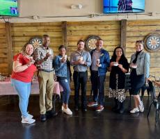Group photo of the Spring 2026 Wellness Wednesday Brings Immokalee Campus Together. Everyone is standing together in-frame.