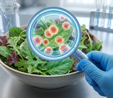 Photo of cyclosporiasis in salad