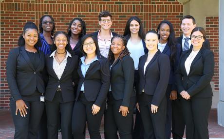 FRONT: Caneisaya Matthews, Dominique Williams, Jenie Yeh, Valerie Thimothee, Hannah Morgan, Eduarda Machado; BACK: Shellon Baugh, Barrie Bedasee, Gabriella Sehres, Laura Samander, Diamond Paulk, Cameron Smith