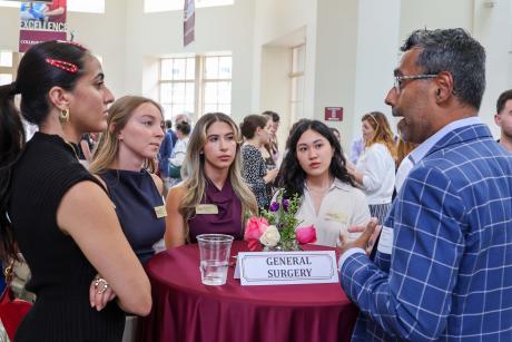 Students interacting with General Surgery Physician